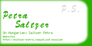 petra saltzer business card